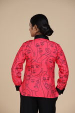 Black Collared Face Printed Shirt - Image 2