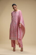 Floral Embroided Soft-Silk Salwar Set - Image 5