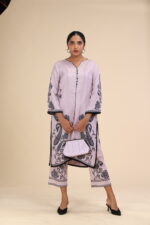 Russian silk black floral printed kurthi - Image 4
