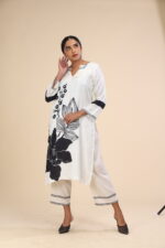 Russian Silk Pakistani Kurthi Set Oversized Floral Print - Image 2