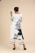 Russian Silk Pakistani Kurthi Set Oversized Floral Print - Image 4