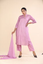 Lavender Russian Silk Sequence Embellished Salwar Set - Image 3