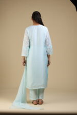 Mint Self Thread Worked Sequenced Russian Silk Pakistani Salwar Suit Set