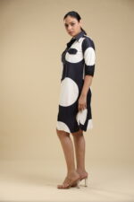 Twill Fabric Colossal Polka Shirt Dress - Image 2