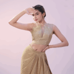 Crop Top Floral Golden Foil